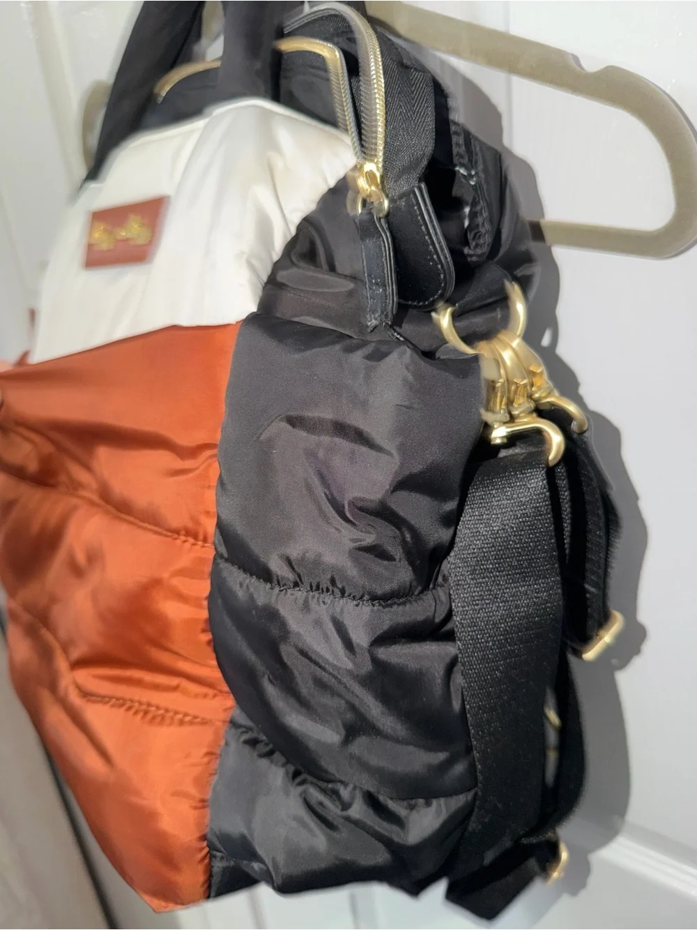 Itzy Ritzy Diaper Bag - Black, White & Rust